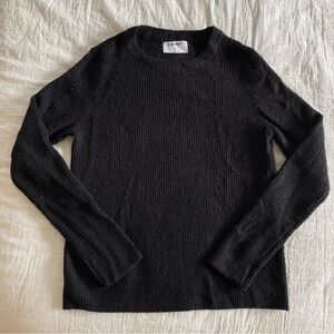 Old Navy Black Crew Sweater Ribbed Small